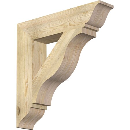 Ekena Millwork Funston Traditional Rough Sawn Bracket, Douglas Fir, 6"W x 30"D x 30"H BKT06X30X30FST01RDF